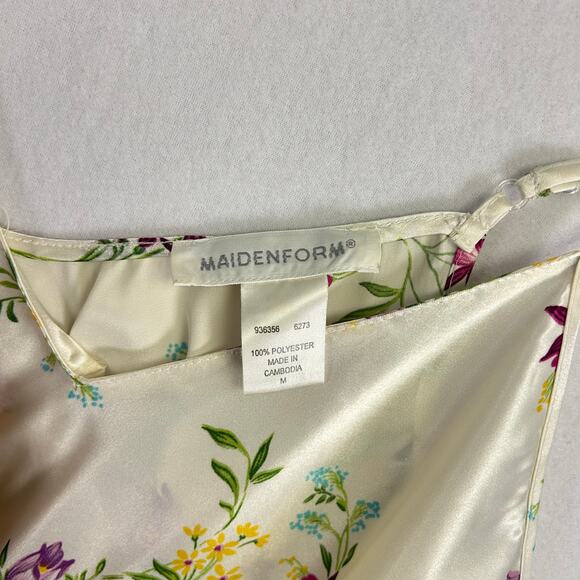 Garden Girl Feminine Romantic Maidenform Lingerie Floral Nighty Slip - size M - Picture 3 of 12